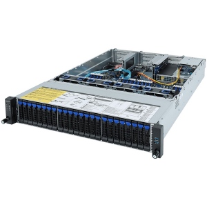 Server Rackmount Barebone Gigabyte R282-Z91 Dual AMD EPYC 7002/7003, 32 x DIMMs, 2 x 1Gb/s LAN, Onboard 12Gb/s SAS expander, 24 x 2.5