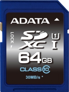 Card De Memorie Adata 64GB SDXC Clasa 10 UHS-1, Blue