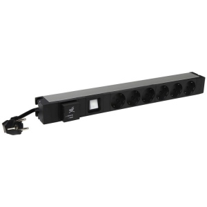 Legrand PDU 19-- 6 outlets German standard with surge protection, 3m power supply cord with 16A