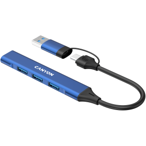 CANYON hub DS-02 4in1 USB-A/C Blue