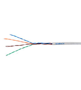 Cablu U/UTP Cat.5e, 4x2xAWG24/1, PVC, Eca, gri,cutie