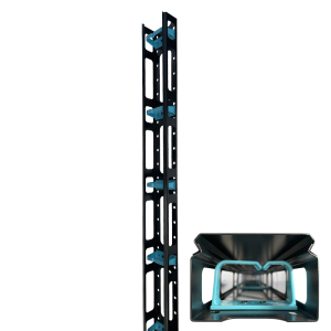 Set doua organizatoare verticale de cabluri pentru Rack 22U, Eco Xcab