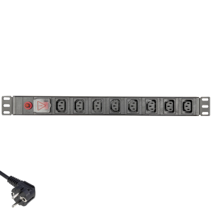 Priza de rack 19 inch, PDU 1U, 8 posturi C13, Eco Xcab