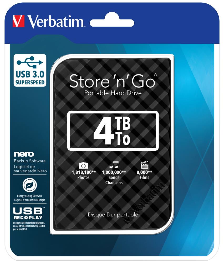▷ HDD Extern Verbatim Store -n- Go 4TB USB 3.0 2.5 inch - PcBit.ro - PcBit  Electronics