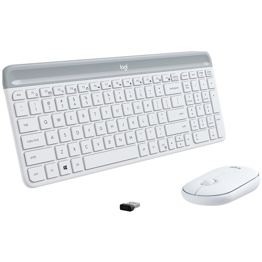 Kit Tastatura + Mouse LOGITECH Wireless MK470 White - PcBit Electronics
