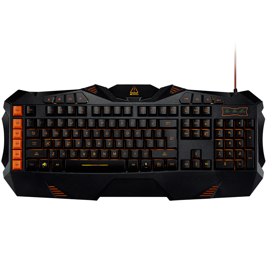 ▷ Tastatura Cu Fir CANYON Wired Multimedia Gaming, Iluminata, Led  Portocaliu, Black-Orange - PcBit.ro - PcBit Electronics