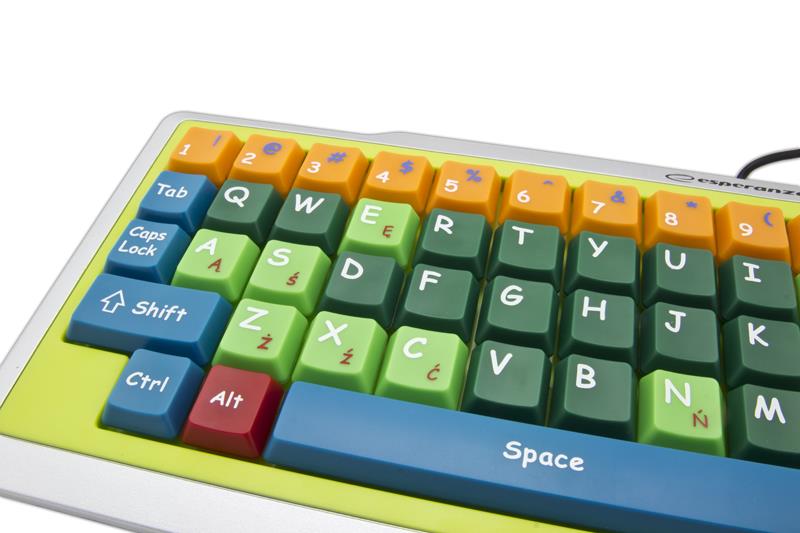▷ Tastatura Cu Fir Esperanza Educationala Pentru Copii USB Verde - PcBit.ro  - PcBit Electronics