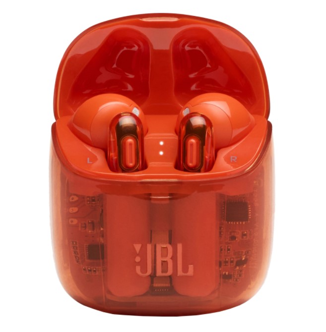Casti audio in-ear JBL TUNE 225TWS, Bluetooth, Asistent vocal, Microfon,  Pure Bass, True Wireless, Ghost Edition Orange - PcBit Electronics