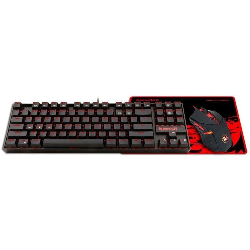 Kit tastatura mecanica si mouse Redragon Gaming Essentials 3-in-1 V2 -  PcBit Electronics