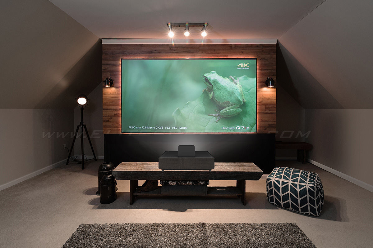 Epson projection TV Videoproiector 4K EH-LS500B ANDROID si Ecran  EliteScreens ALR dedicat ptr UST AEON AR100H2-CLR - PcBit Electronics