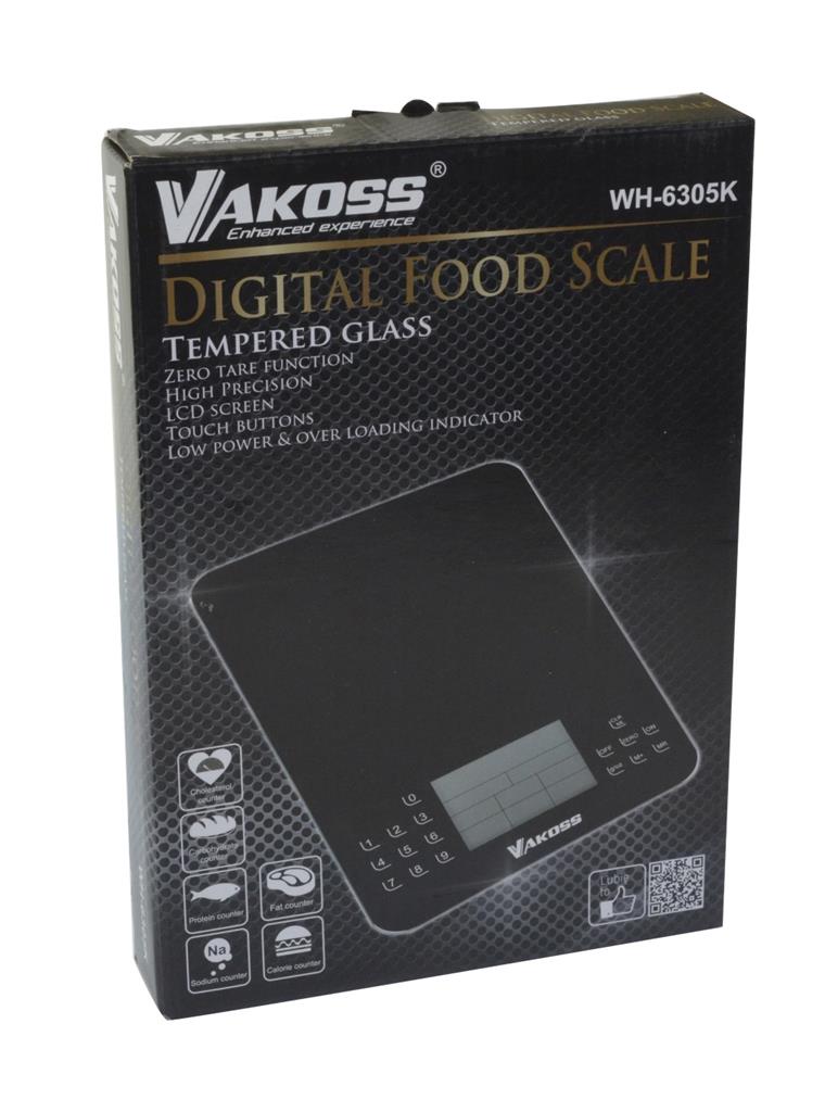 ▷ CÃ¢ntar de bucÄƒtÄƒrie cu calculator de calorii Vakoss WH-6305K | negru -  PcBit.ro - PcBit Electronics