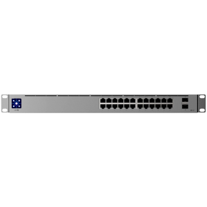 Ubiquiti 24-port, Layer 3 Etherlighting™ switch, 8 х 2.5 GbE PoE++ ports, 16 х GbE RJ45 ports including (8) PoE+ and (8) PoE++, 2 х 10G SFP+ ports